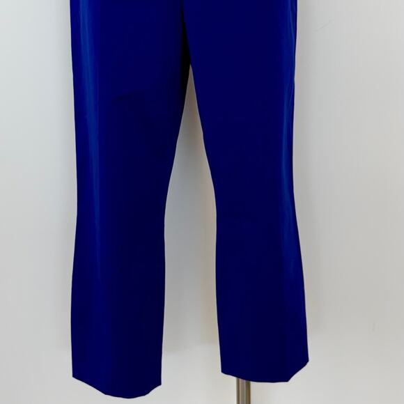Elie Tahari Royal Blue Cropped Pants Slacks Cotton Blend Size 12 - Picture 3 of 9